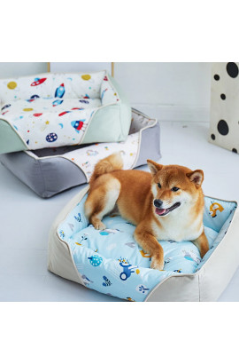 Cartoon Soft Neck Guard Dog Bed